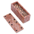 Marble domino set, 'Victorious Chance' (6 inch) - Pink Marble Domino Set from Mexico (6 Inch) (image 2c) thumbail