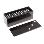 Marble domino set, 'Fascinating Challenge' (6 inch) - Grey Marble Domino Set from Mexico (6 Inch)