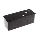 Marble domino set, 'Fascinating Challenge' (6 inch) - Grey Marble Domino Set from Mexico (6 Inch)