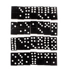 Marble domino set, 'Fascinating Challenge' (6 inch) - Grey Marble Domino Set from Mexico (6 Inch)