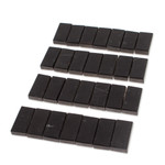 Marble domino set, 'Fascinating Challenge' (6 inch) - Grey Marble Domino Set from Mexico (6 Inch)