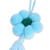 Cotton ornaments, 'Flower Festivity in Cerulean' (set of 4) - Floral Cotton Ornaments in Cerulean from Mexico (Set of 4) (image 2c) thumbail