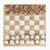 Juego de ajedrez de ónix y mármol, (13,5 pulgadas) - Juego de ajedrez de mármol y ónix en marrón y beige (13,5 pulg.)