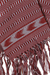 Cotton scarf, 'Illusory Chevrons' - Handwoven Cotton Wrap Scarf in Poppy and Ash from Mexico (image 2c) thumbail