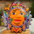 Ceramic wall sculpture, 'Luz del Sol' - Hand-Painted Ceramic Sun Wall Sculpture from Mexico thumbail
