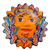 Ceramic wall sculpture, 'Luz del Sol' - Hand-Painted Ceramic Sun Wall Sculpture from Mexico (image 2a) thumbail
