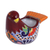 Ceramic flower pot, 'Sweet Dove' - Hand-Painted Ceramic Dove Flower Pot from Mexico (image 2a) thumbail