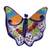 Ceramic wall sculpture, 'Hacienda Butterfly' - Hand-Painted Ceramic Butterfly Wall Sculpture from Mexico (image 2a) thumbail