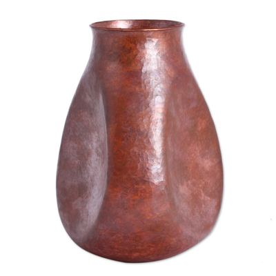 Handcrafted Modern Copper Vase from Mexico