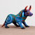Wood alebrije figurine, 'Colorful Bull' - Multicolored Wood Alebrije Bull Figurine from Mexico thumbail