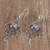 Sterling silver chandelier earrings, 'Peace and Elegance' - Sterling Silver Doves in Diamond-Shape Frame Earrings