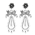 Ohrhänger aus Sterlingsilber - Ohrhänger aus Sterlingsilber mit Tauben auf tropfenförmigem Rahmen