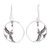 Sterling silver dangle earrings, 'Delicate Hummingbird' - Sterling Silver Hummingbirds in Circle Frame Dangle Earrings