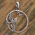 Sterling silver pendant, 'Delicate Hummingbird' - Sterling Silver Hummingbird in Circle Frame Pendant