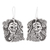 Sterling silver dangle earrings, 'Ancestors Beckon' - Sterling Silver Day of the Dead Catrina Dangle Earrings