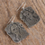 Sterling silver dangle earrings, 'Ancestors Beckon' - Sterling Silver Day of the Dead Catrina Dangle Earrings