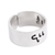 Sterling silver wrap ring, 'Commune Mantra' - Hebrew Inscription Talk with God Sterling Silver Wrap Ring