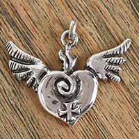 Featured review for Sterling silver pendant, Miracle of the Heart