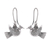 Sterling silver dangle earrings, 'Chiseled Bird' - Taxco Sterling Silver Bird Dangle Earrings from Mexico (image 2a) thumbail