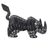 Wood alebrije figurine, 'Grey Rhino' - Copal Wood Alebrije Rhino Figurine in Grey from Mexico (image 2d) thumbail