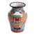 Ceramic decorative vase, 'Talavera Dream' - Hand-Painted Talavera Ceramic Decorative Vase from Mexico