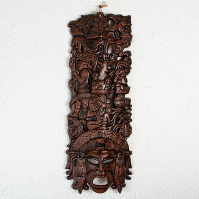 Máscara de cerámica - Máscara de pared de cerámica prehispánica de México