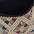 Cotton clutch, 'Diamond Patterns in Beige' - Diamond Motif Cotton Clutch in Beige from Mexico