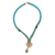 Gold accent agate pendant necklace, 'Beautiful Fascination' - 18k Gold Accent Agate Pendant Necklace from Mexico