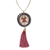 Halskette mit vergoldetem Keramikanhänger - 18 Karate Keramik-Anhänger-Halskette aus Mexiko