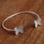 Sterling silver cuff bracelet, 'Fluttering Wings' - Sterling Silver Butterflies Embedded Crystals Cuff Bracelet (image 2b) thumbail