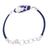 Ceramic pendant bracelet, 'Talavera Blue' - Talavera Ceramic and Leather Pendant Bracelet in Blue