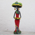 Ceramic statuette, 'Catrina's Sweet Tooth' - Day of the Dead Catrina Ceramic Figurine in Red Dress (image 2) thumbail