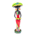 Ceramic statuette, 'Catrina's Sweet Tooth' - Day of the Dead Catrina Ceramic Figurine in Red Dress