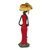 Ceramic statuette, 'Catrina's Sweet Tooth' - Day of the Dead Catrina Ceramic Figurine in Red Dress (image 2b) thumbail