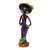 Ceramic statuette, 'Sweet Tooth Catrina - Day of the Dead Catrina Ceramic Figurine in Purple Dress (image 2a) thumbail