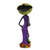Ceramic statuette, 'Sweet Tooth Catrina - Day of the Dead Catrina Ceramic Figurine in Purple Dress (image 2b) thumbail