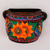 Ceramic wall flower pot, 'Floral Growth' - Hand-Painted Floral Ceramic Wall Flower Pot from Mexico (image 2) thumbail