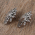 Sterling silver drop earrings, 'Aztec Miquiztli' - Sterling Silver Aztec Deity Miquiztli Drop Earrings