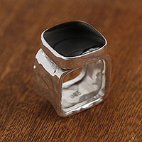 Featured review for Obsidian cocktail ring, Nocturnal Fashion
