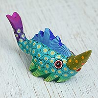 Featured review for Wood alebrije figurine, Swordfish Mystery