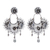 Sterling silver dangle earings, 'Eden Birds' - Bird Pattern Taxco Sterling Silver Dangle Earrings