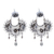 Sterling silver dangle earings, 'Eden Birds' - Bird Pattern Taxco Sterling Silver Dangle Earrings