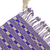 Bufanda de algodón - Bufanda con flecos tejida a mano morada y beige con borlas