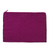Cotton cosmetic bag, 'Nocturnal Dreams' - Cotton Cosmetic Bag in Amethyst and Black from Mexico (image 2d) thumbail