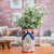 Ceramic vase, 'Spicy Garden' - Talavera Style Colorful Floral Trellis Motif Ceramic Vase