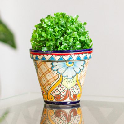 Colorful Talavera Style Fl Motif Ceramic Flower Pot Garden Ceramic Flower Pot Garden Fiesta Colorful Talavera Style Fl Motif