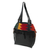 Leather shoulder bag, 'Bohemian Zigzag in Black' - Zigzag Black Leather Shoulder and Cosmetic Bag (Pair) thumbail
