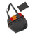 Leather shoulder bag, 'Bohemian Zigzag in Black' - Zigzag Black Leather Shoulder and Cosmetic Bag (Pair)