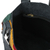 Leather shoulder bag, 'Bohemian Zigzag in Black' - Zigzag Black Leather Shoulder and Cosmetic Bag (Pair) (image 2e) thumbail