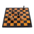 Marble chess set, 'Earthen Challenge' - Brown and Black Marble Chess Set Crafted in Mexico thumbail